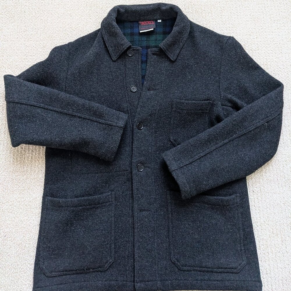 Vetra 5 button, 3 pocket wool jacket dark grey | Size M